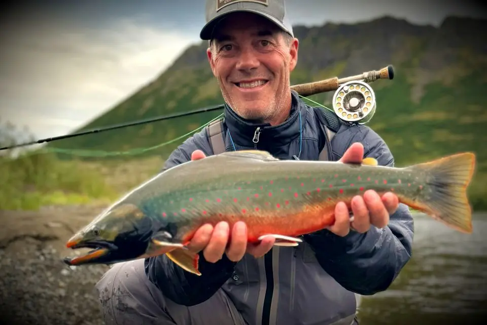Flyfishers on Alaskas kanektok river float fishing trip