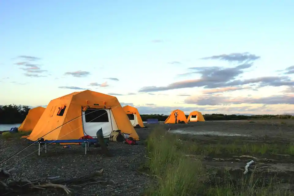Deluxe float trip camp on the Togiak River - Togiak NWR